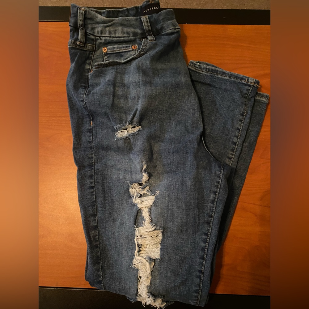 Aeropostale Size 16 Distressed High Rise Jeggings